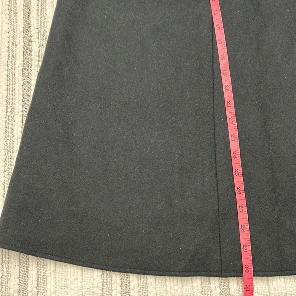 Club Monaco Wool NWT Midi Wrap Skirt Black‎ 10 A Line Quiet Luxury Minimalist